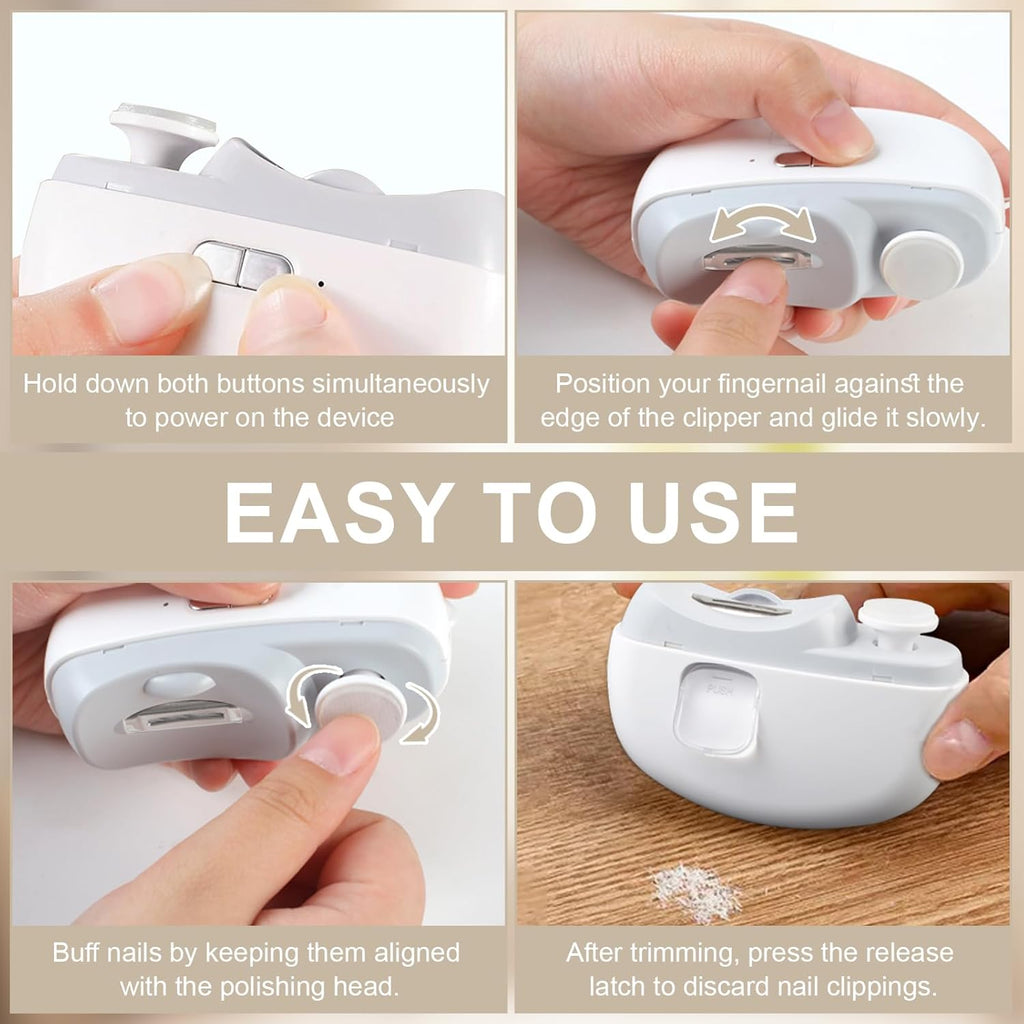 3-in-1 Electric Nail Trimmer – Safe, Clean & Effortless Nail Care